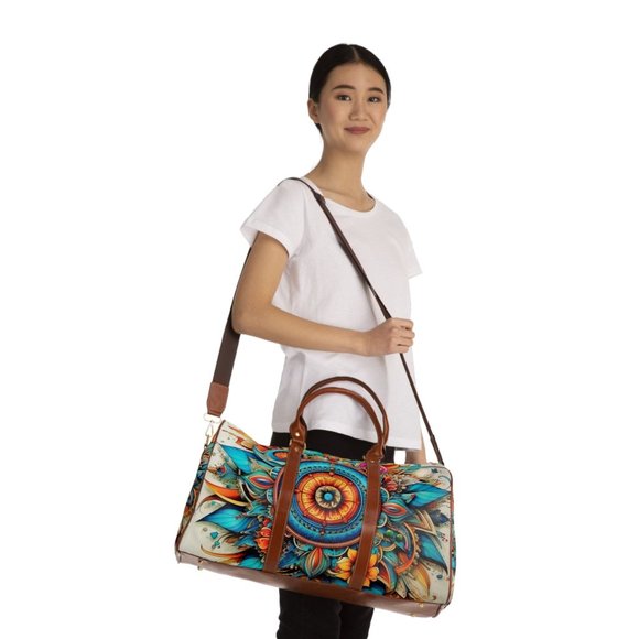 waterproof travel bag boho,Unisex travel bag,  Everyday Travel Bag, Colorful - Picture 6 of 9